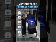 工場出荷時の 49 インチ超スリムポータブルデジタルディスプレイ Android クラウドコントロールフロアスタンドスクリーン