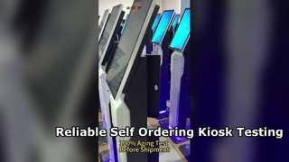 出荷前にセルフオーダーキオスクの 100% エージングテストを実施