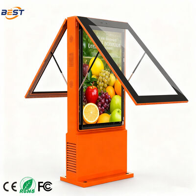 品質  Double-sided Outdoor LCD Digital Signage with 10-Point Capacitive Touch 178/178 View Angle and 110-240V Voltage 工場