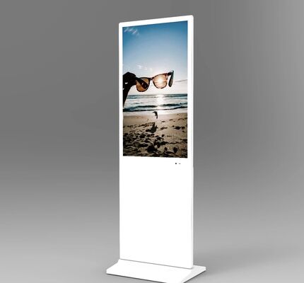 55 インチの超薄型デジタル サイネージ ディスプレイ、両面広告用デュアル スクリーン LCD 広告プレーヤー付き