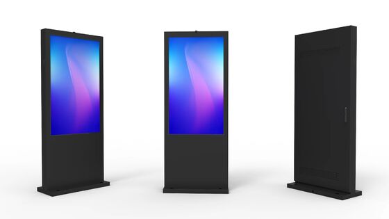55/65 インチ IP65 防水 屋外 LCD デジタル シグネージ 2500 Cd/m2 明さ タッチ LCD ディスプレイ