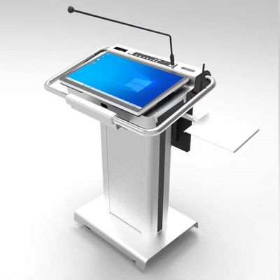 ワイヤレス マルチメディア ポディウム マイクとスピーカー 32インチ フロントスクリーン