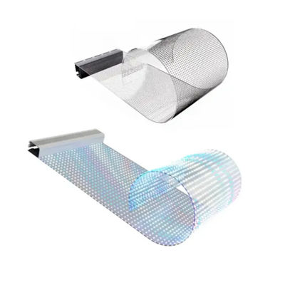 柔軟なLEDフィルムスクリーン 折りたたむ透明ディスプレイ IP65 防水 展示/広告板/小売用ビジュアルソリューション