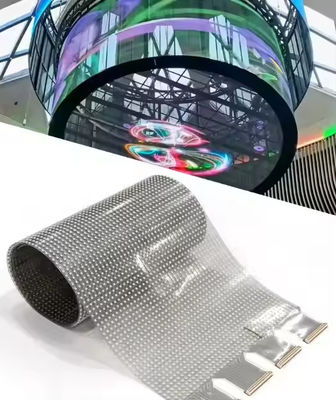 IP45 防水 柔軟なLEDフィルムスクリーン オーダーメイドサイズ 85% 屋内・屋外広告のための高い透明性