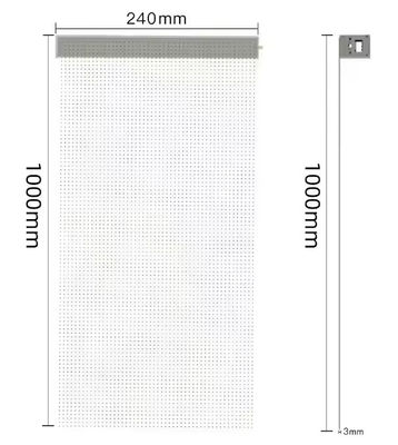 スリーク LED 透明フィルムスクリーン 高透明度 85% 5000ニット 明るさ 超薄さ 3.9mm デザイン サイズ調整可能