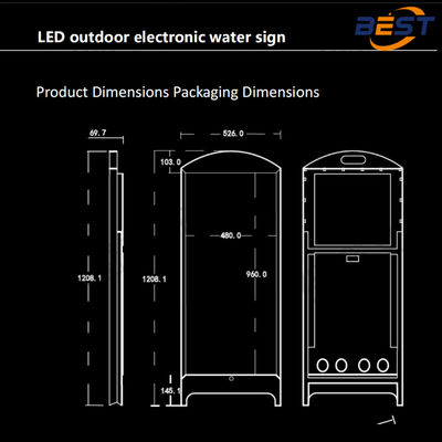 屋外P2.5 携帯型LEDシグネージ 10Hバッテリー 4500Nits IP65 防水 商用広告用