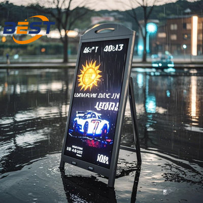 外部デジタルメニューボード バッテリー 4500Nits IP65 防水&広範囲の温度 -25°C~55°C