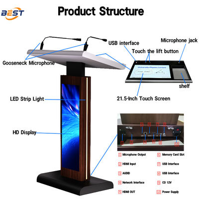 Electronic Digital Smart Advanced Modern Technology Electric Multimedia Interactive Podium