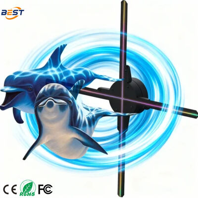 LEDホログラム扇風機 768 LEDランプビーズ 3740nit 明るみと 176° ビューイングアングル