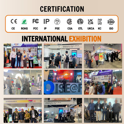 P1.8 GOB 屋内フロントデスク LED ディスプレイ SMD1212 プラグアンドプレイモバイルホイール