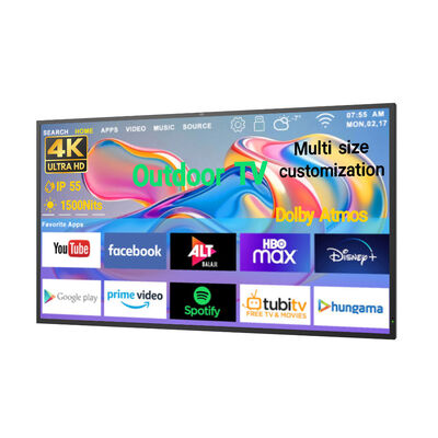 屋外テレビデジタルサイネージディスプレイ IP55/IP66 防水全天候型高輝度 1500-3000cd/m2 商業ディスプレイ