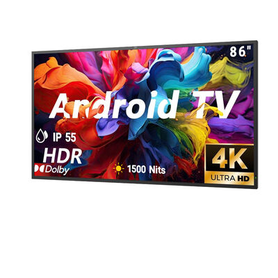 IP55/IP66 防水室外テレビ 4K 超高画質解像度 1500-3000nits 高明るさ 商業用ディスプレイ