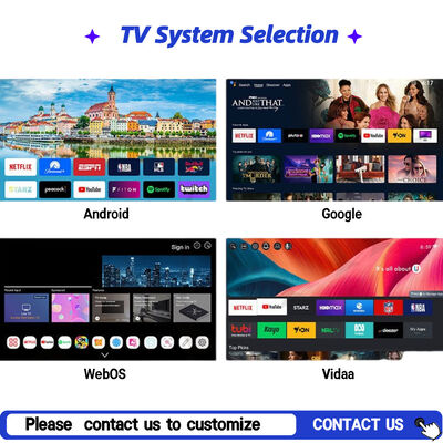 IP55/IP66 防水 4K グーグルテレビ 1500-3000nits 高明るさ 広告用の商用ディスプレイ