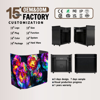 P1.8 GOB 屋内フロントデスク LED ディスプレイ SMD1212 プラグアンドプレイモバイルホイール