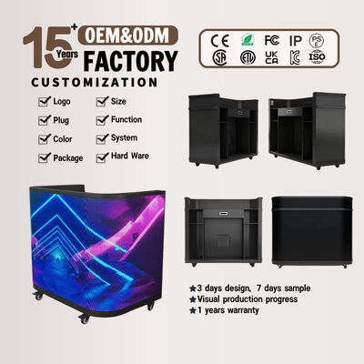 ビジネス向け高さ調節可能なカーブ型カスタマイズ可能GOB LED受付デスク