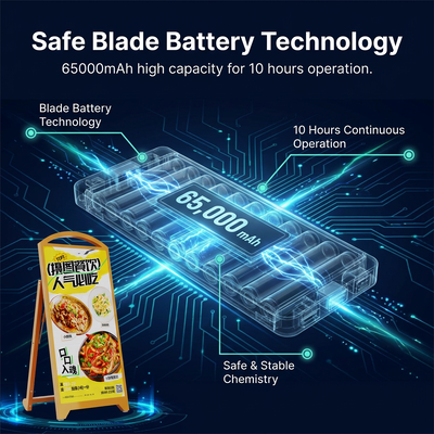 4500nitの高輝度および65,000mAhのバッテリー駆動のポータブルLEDサインを備えたP2.5屋外LEDモバイルディスプレイ