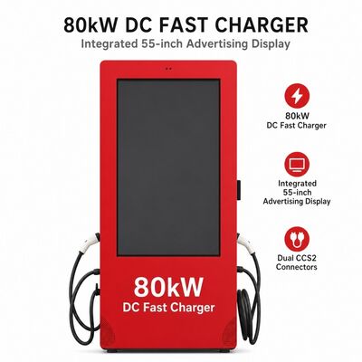80kW DC急速充電ステーション CCS1 CCS2 屋外液晶広告ディスプレイ OCPP 1.6J 150-1000V