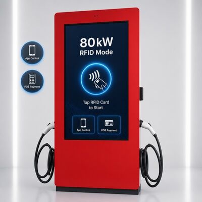 80kW DC急速充電ステーション CCS1 CCS2 屋外液晶広告ディスプレイ OCPP 1.6J 150-1000V