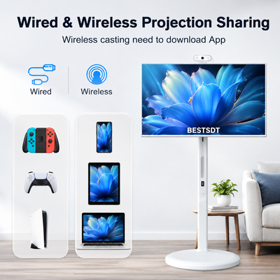 32インチ アンドロイド 13 バッテリー対応 スマート スクリーン タッチ デジタル シグネージ 4K IPS 8GB 128GB
