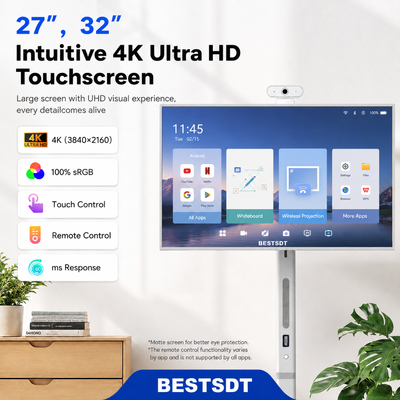 32インチ アンドロイド 13 バッテリー対応 スマート スクリーン タッチ デジタル シグネージ 4K IPS 8GB 128GB