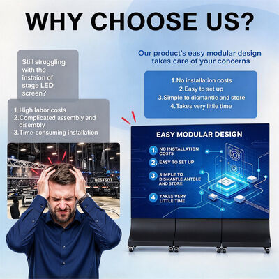 Portable Outdoor LED Poster Display 640x1920mm P2.0 Battery Powered Mobile Advertising Stand
