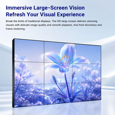 46-85 Inch Ultra Narrow Bezel 4K LCD Video Wall Splicing Display 500nits 0.88mm